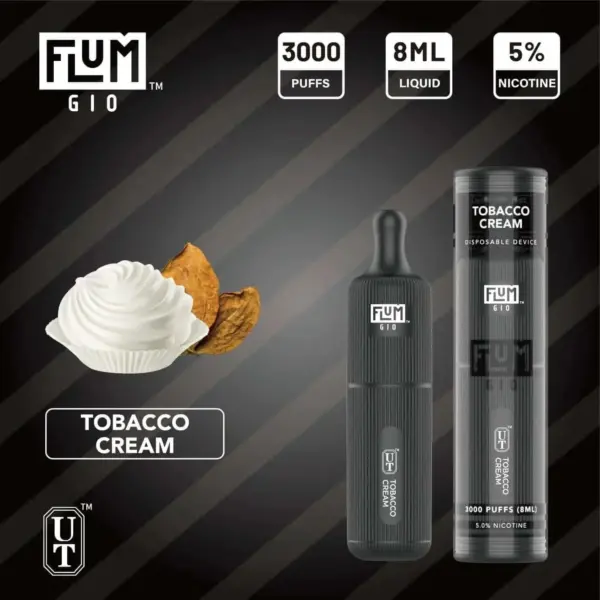 FLUM GIO TOBACCO CREAM (Changed to New Packaging Float Tobacco Same Taste as Gio Tobacco Cream)