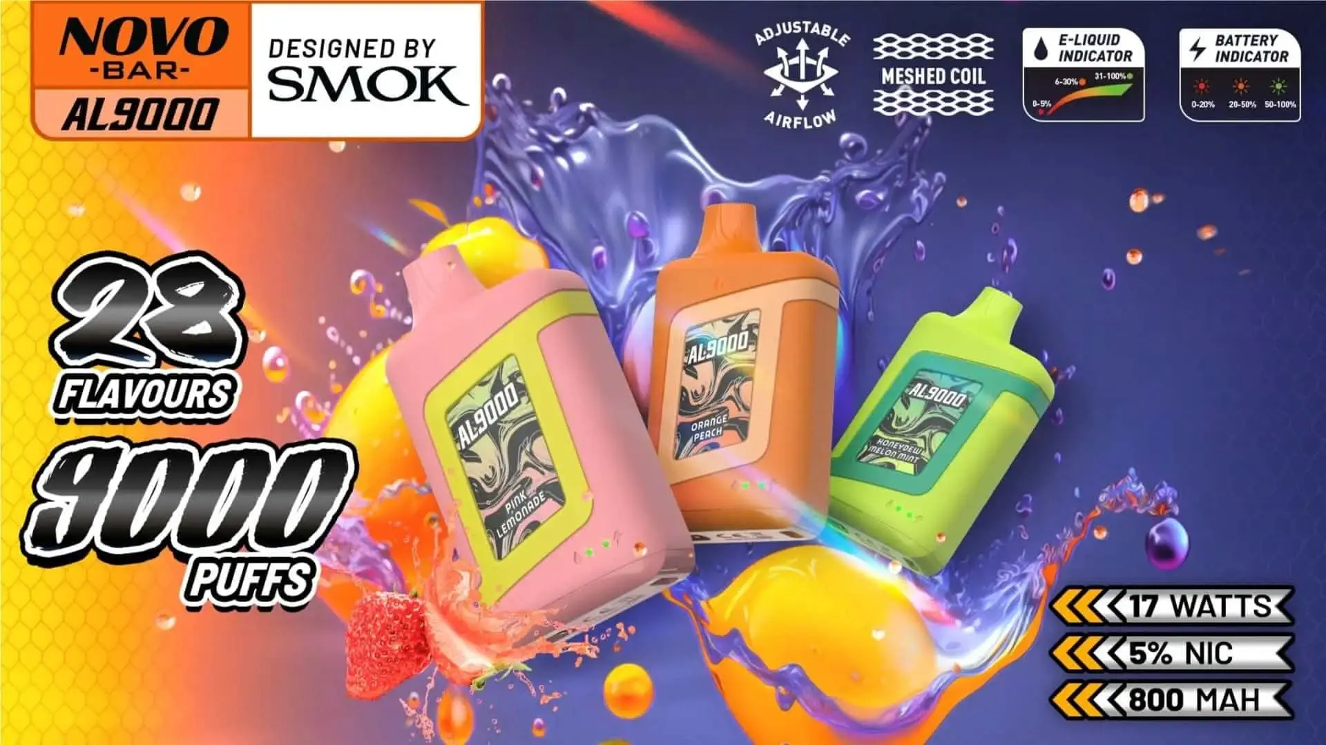 NOVO BAR AL9000 DISPOSABLE VAPE