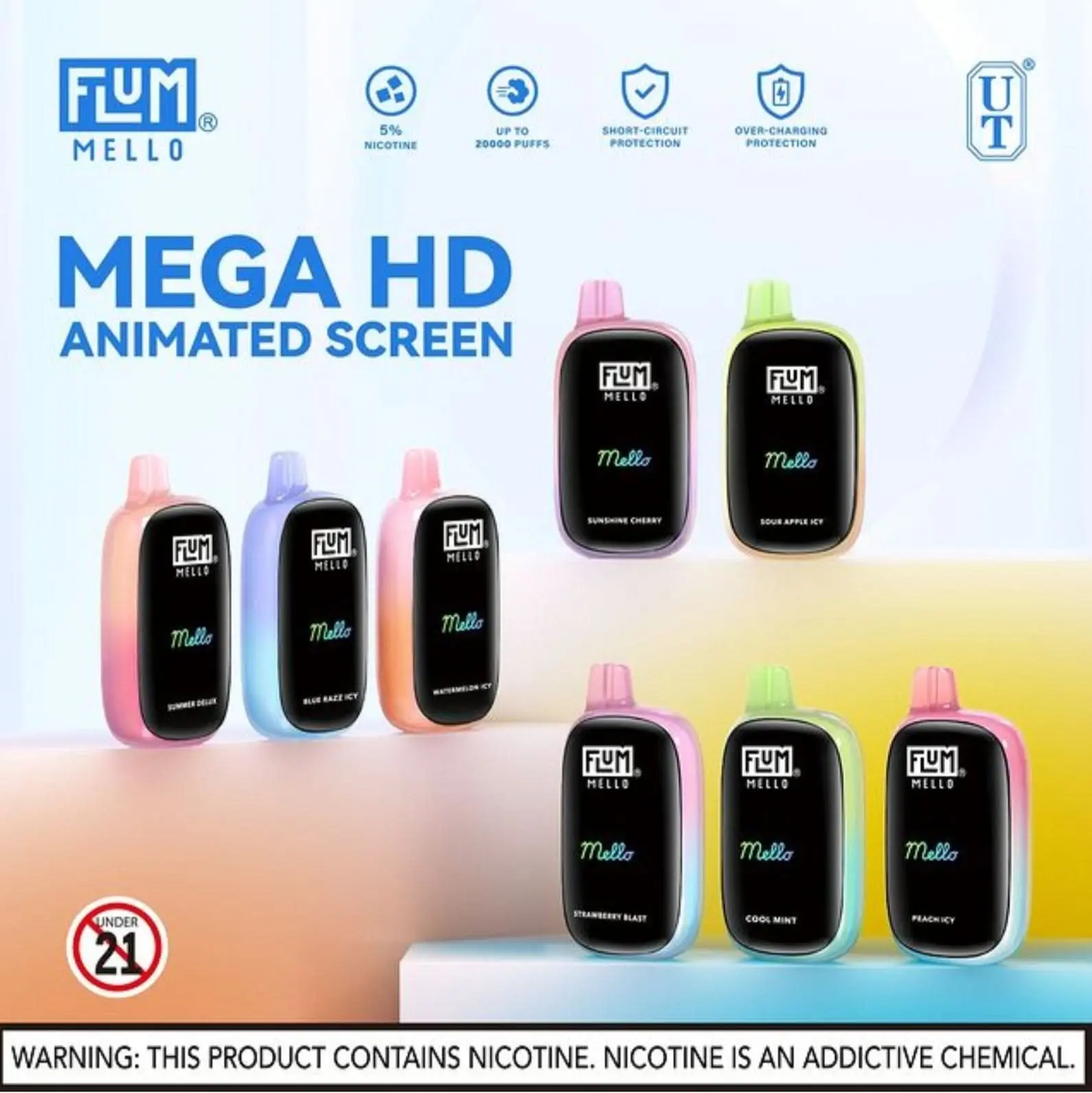 FLUM MELLO DISPOSABLE VAPE 5% NICOTINE