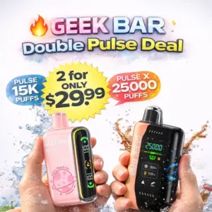 Geek Bar Double Pulse Bundle Deal – Pulse 15K + Pulse X 25K | 2 for $29.99