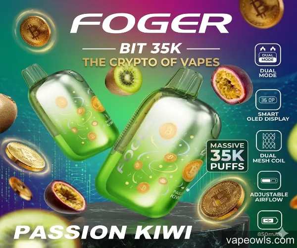 Foger BIT 35K Disposable Vape – 35,000 Puffs, Rechargeable, 21 Flavors, 5% Nic, 21+
