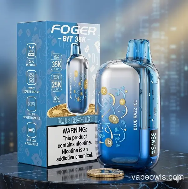 Foger BIT 35K Disposable Vape – 35,000 Puffs, Rechargeable, 21 Flavors, 5% Nic, 21+