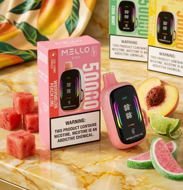 Flum Float Mello Pro 50K Disposable Vape – Rechargeable, Dual Mesh Coil, 17 Flavors, 5% Nic, 21+