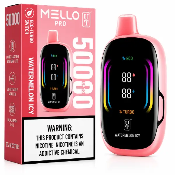 Flum Float Mello Pro 50K Disposable Vape – Rechargeable, Dual Mesh Coil, 17 Flavors, 5% Nic, 21+