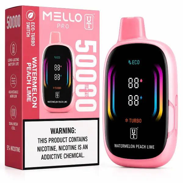 Flum Float Mello Pro 50K Disposable Vape – Rechargeable, Dual Mesh Coil, 17 Flavors, 5% Nic, 21+