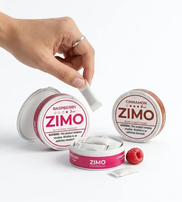 ZIMO Nicotine Pouches – 3mg, 6mg & 8mg, 20 Pouches per Can, Tobacco-Free, 21+