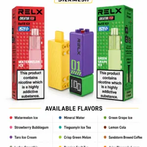 RELX Creator Refill Pods | 17 Flavors | Up to 35,000 Puffs