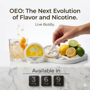 OEO Nicotine Pouches – 3mg, 6mg & 9mg, 20 Pouches per Can, Tobacco-Free, 21+