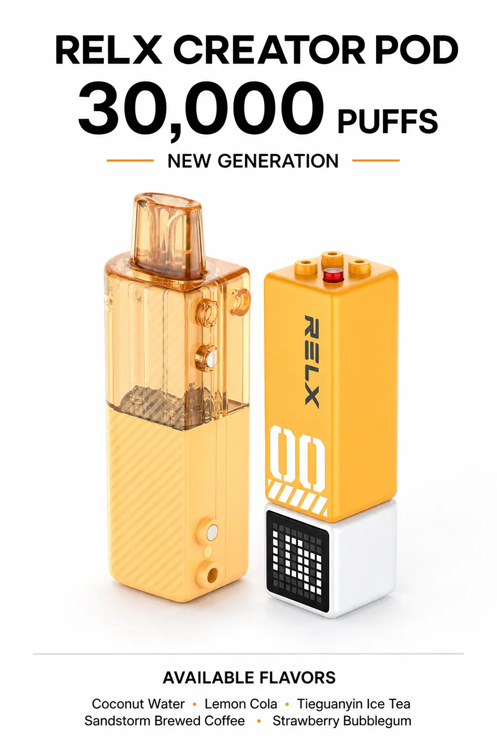 RELX Creator Refill Pods | 17 Flavors | Up to 35,000 Puffs