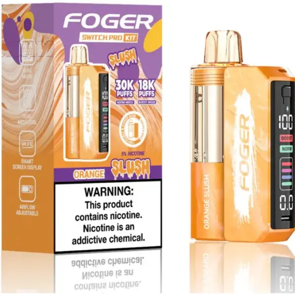 Foger Switch Pro 30K Disposable Vape – Rechargeable Pod System, 30,000 Puffs, 100+ Flavors, 5% Nic, 21+