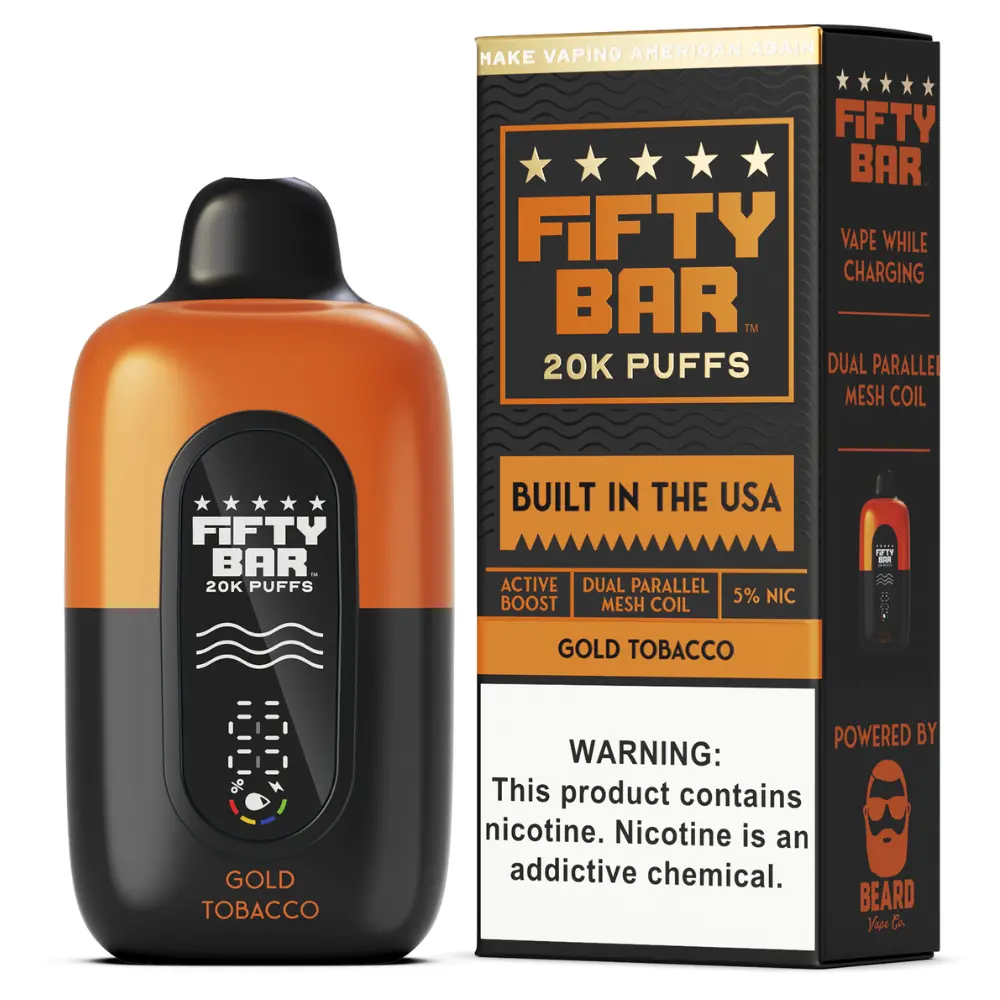 Fifty Bar 20K Gold Tobacco disposable vape